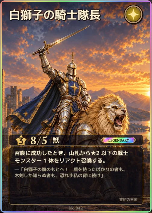 白獅子の騎士隊長のカード