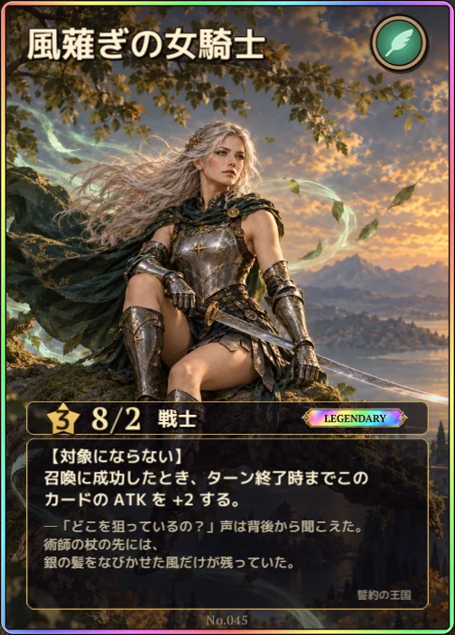 風薙ぎの女騎士のカード